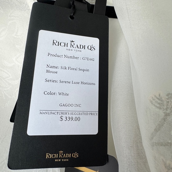 Rich Radi Q’S Silk floral sequin blouse - Picture 10 of 12